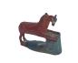 Preview: Antike Grulicher Krippenfigur / Hund mit Vogel um 1900