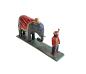 Preview: Grulicher Krippenfigur "Elefant mit Treiber" (5 cm)