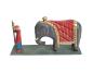 Preview: Grulicher Krippenfigur "Elefant mit Treiber" (5 cm)