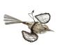 Preview: Antique Christmas tree ornament, bird with wire wings around 1920