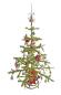Preview: Antique goose feather tree / feather tree with old christmas tree decorations, 128 cm