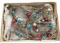 Preview: 4 Stück alter Tinsel mit Glaskugeln, ca. 530 cm, 20er Jahre