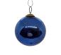 Preview: Blue Biedermeier Kugel, Meisenthal Vergo (6 cm)