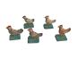 Preview: Flock of 5  Chickens, wood