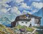 Preview: Gemälde Bergbauernhof im Ötztal, sig. F. West, datiert 1940, München