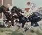 Preview: Gemälde Pferderennen, Jockey um 1930