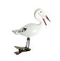 Preview: Storch aus Milchglas auf Zwicker um 1920