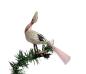 Preview: Alter Christbaumschmuck, Glasornament,  Storch auf Zwicker, ~ 1930