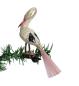 Preview: Alter Christbaumschmuck, Glasornament,  Storch auf Zwicker, ~ 1930