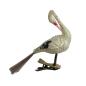 Preview: Alter Christbaumschmuck, Glasornament,  Storch auf Zwicker, ~ 1930