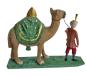 Preview: Antike Grulicher Krippenfigur / Orientalischer Krieger mit Dromedar, ~ 1900 (10 cm)