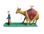 Preview: Antike Grulicher Krippenfigur / Orientalischer Krieger mit Dromedar, ~ 1900 (7 cm)