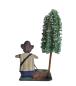 Preview: Antike Grulicher Krippenfigur / Korbmacher um 1900
