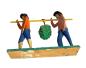 Preview: Antique grulich crib figurine, pair gift bringer with grapes, around 1920 (10 cm)