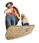Preview: Antique grulich crib figurine, Shepherd with child, around 1900 (10 cm)