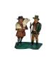 Preview: Antike Grulicher Krippenfigur / 2 Hirten mit Schaf um 1900  (7 cm)