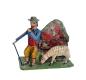 Preview: Antike Krippenfigur / Hirte mit Schaf um 1900