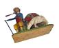 Preview: Antike Krippenfigur / Hirte mit Schaf um 1900