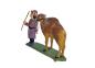 Preview: Antike Grulicher Krippenfigur / Orientale mit Dromedar, ~ 1900 (10 cm)