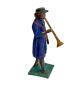 Preview: Antike Grulicher Krippenfigur / Hirte mit Flöte um 1900 (10 cm)