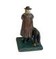 Preview: Antike Krippenfigur / Hirte mit Hund um 1900