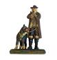 Preview: Antike Krippenfigur / Hirte mit Hund um 1900