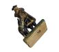 Preview: Antike Krippenfigur / Hirte mit Hund um 1900