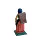 Preview: Antike Grulicher Krippenfigur / Frau mit Kiepe um 1900 (10 cm)