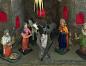 Preview: Antike Grulicher Krippe mit 9 Figuren um 1900  (10 cm)