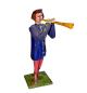 Preview: Antike Grulicher Krippenfigur / Hirte mit Flöte um 1900 (10 cm)