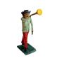 Preview: Antike Grulicher Krippenfigur / Hirte mit Posaune um 1900  (10 cm)