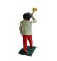 Preview: Antike Grulicher Krippenfigur / Hirte mit Posaune um 1900  (10 cm)
