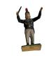 Preview: Antike Grulicher Krippenfigur / Musikant, Bergmann, Dirigent um 1920 (7 cm)