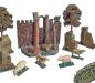Preview: Antike Grulicher Krippendekoration, Ruine, 5 Schafe, Holz um 1900