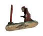 Preview: Antike Grulicher Krippenfigur / Mönch um 1900 (7 cm)