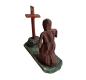 Preview: Antike Grulicher Krippenfigur / Mönch um 1900 (7 cm)