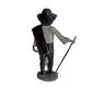 Preview: Antique grulich crib figurine, Shepherd with sheep, around 1900  (10 cm)