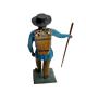 Preview: Antique grulich crib figurine, Gift bringer with pannier, around 1900 (10 cm)