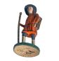 Preview: Antique grulich crib figurine, Gift bringer with pannier, around 1900 (10 cm)