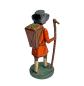 Preview: Antique grulich crib figurine, Gift bringer with pannier, around 1900 (10 cm)
