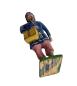 Preview: Antique grulich crib figurine, Gift bringer with basket, around 1900 (10 cm)