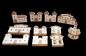 Preview: Antique Grulich nativity buildings, 11 pieces