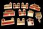 Preview: Antique Grulich nativity buildings, 11 pieces