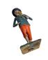 Preview: Antique grulich crib figurine, Gift bringer with flowers, around 1900 (10 cm)