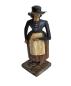 Preview: Antike Grulicher Krippenfigur / Bäuerin um 1900 (10 cm)