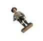 Preview: Antike Grulicher Krippenfigur / Jäger um 1900 (10 cm)