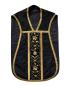 Preview: Antike schwarze Kasel, Ornat, Messgewand um 1900