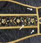 Preview: Antike schwarze Kasel, Ornat, Messgewand um 1900