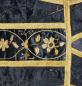 Preview: Antike schwarze Kasel, Ornat, Messgewand um 1900