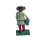 Preview: Antike Grulicher Krippenfigur / Gabenbringer mit Korb um 1900 (7 cm)